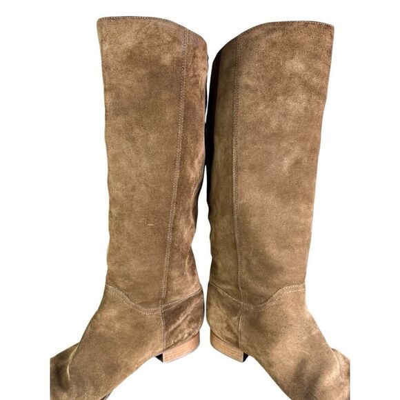 Polo Ralph Lauren Brown Suede Fringe Tall Western Boots US 9.5 EU 40.5 - Picture 5 of 12